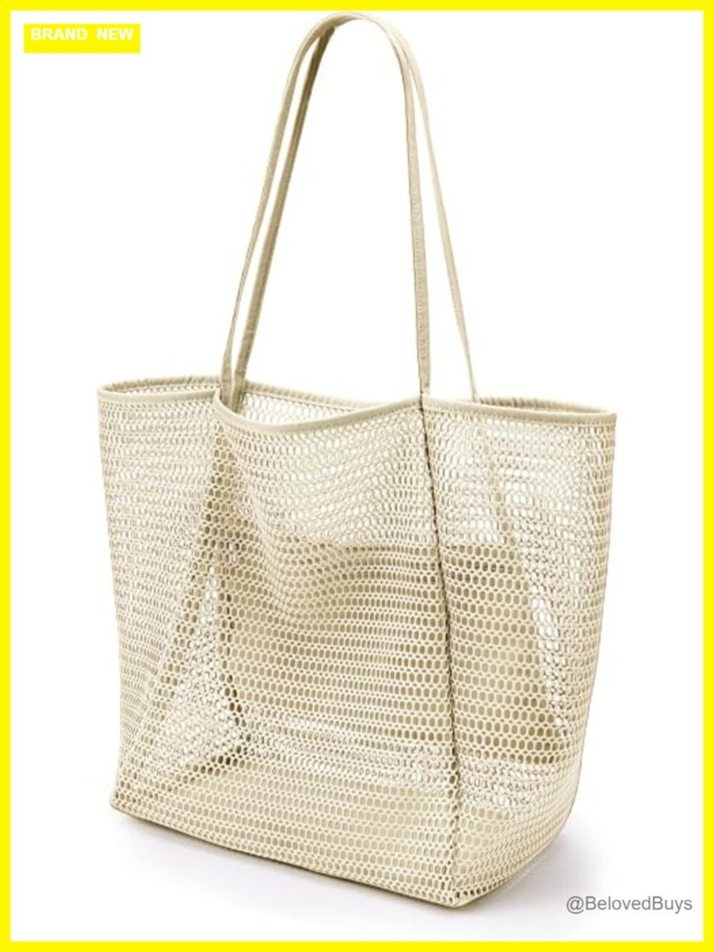 Foldable Nylon Mesh Tote Bag 23L Shoulder Bag For Beach Picnic Vacation